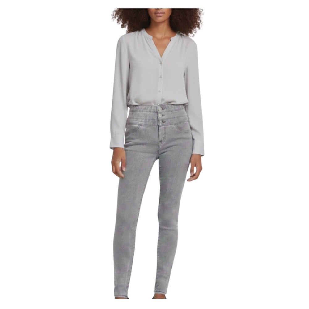 J Brand Annalie Allure Gray High Rise Skinny Jeans Size 28